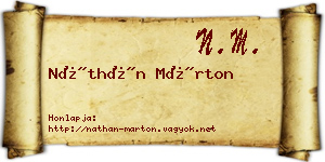 Náthán Márton névjegykártya